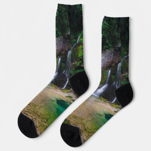Stunning waterfall Virje, Slovenia Poster Socks