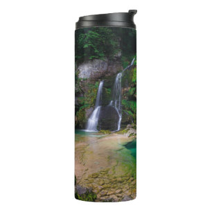 Stunning waterfall Virje, Slovenia Poster Thermal Tumbler