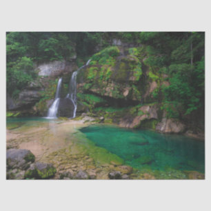 Stunning waterfall Virje, Slovenia Poster Tissue Paper