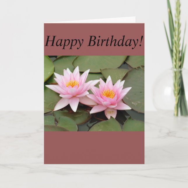 Stunning Waterlily Greeting Card (Front)