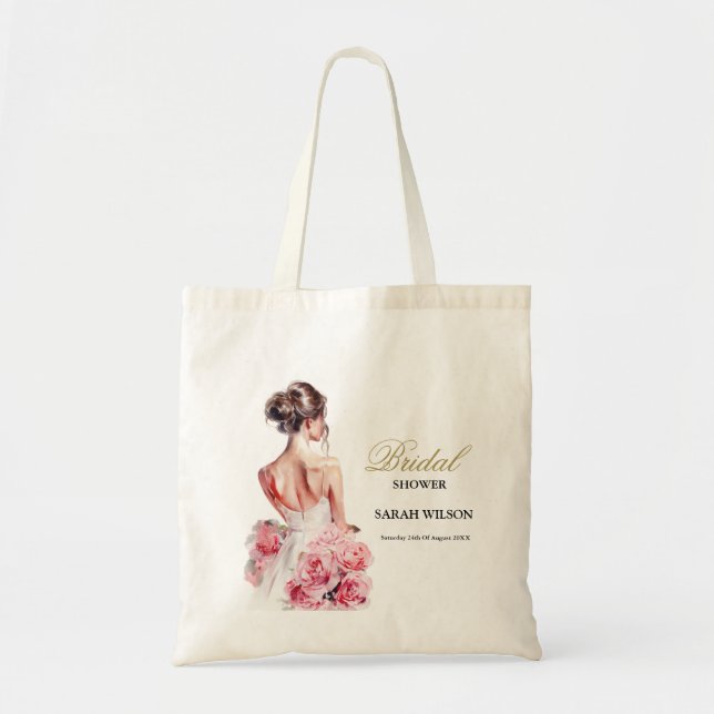 Stunning Wedding Gown Bridal Shower on a Budget Tote Bag (Front)