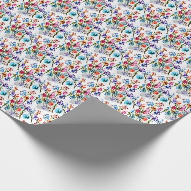 STUNNING WHIMSICAL FLORAL WRAPPING PAPER (Corner)
