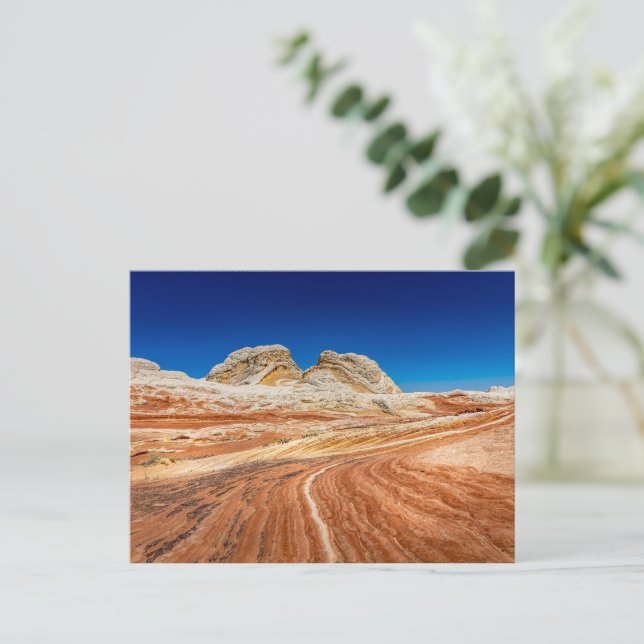 Stunning White Pocket View Postcard (Standing Front)