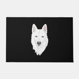 Stunning White Siberian Husky - Sweet White Snow Doormat