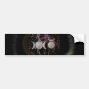 Stunning Wiccan Triple Goddess Cosmic Bumper Sticker