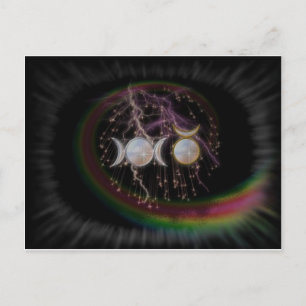 Stunning Wiccan Triple Goddess Cosmic Postcard