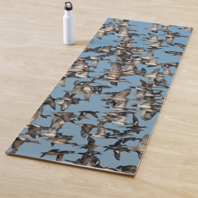 Stunning Winter Ducks in Flight Yoga Mat (In Situ)