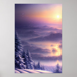 Stunning Winter Sunrise Poster