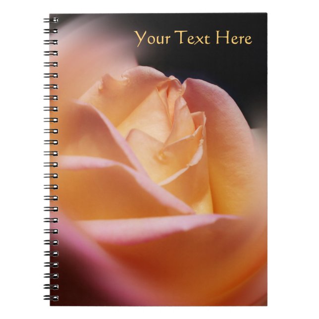 Stunning Yellow Rosebud Flower Notebook (Front)