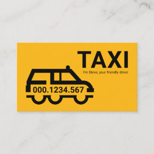 Stunning Yellow Taxi Car Station Wagon Business Card