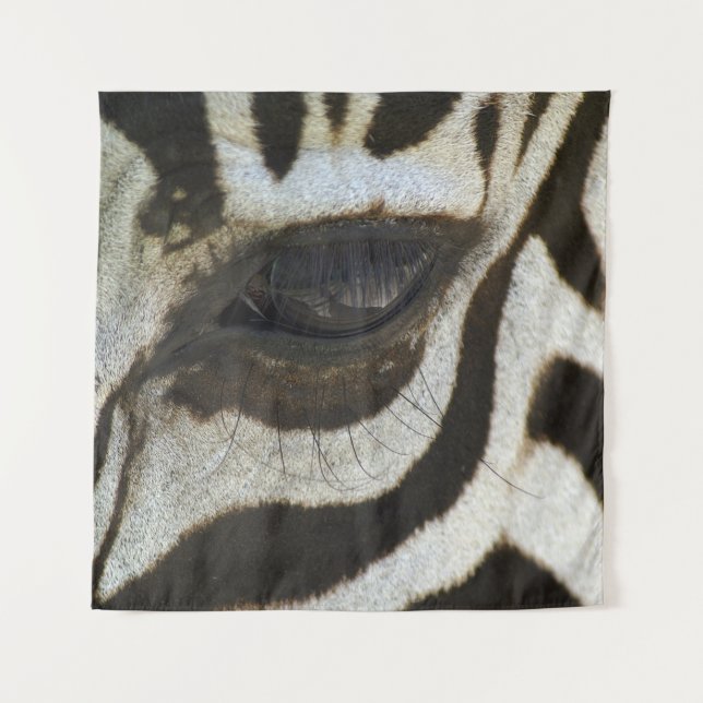 Stunning zebras eye tapestry (Front)