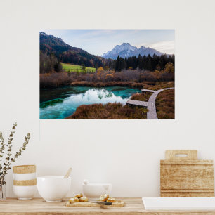 Stunning Zelenci, Slovenia in autumn Poster