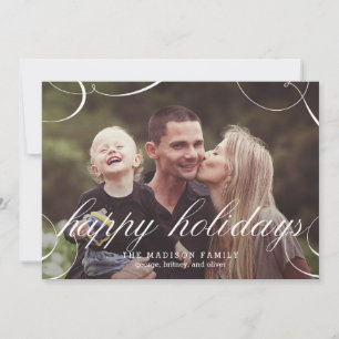 Stunningly Scripted Holiday Photo Card