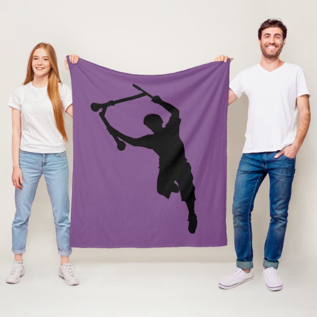Stunt Scooter Champion Sports Silhouette Art Fleece Blanket (In Situ)