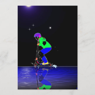 Stunt scooter invitation card