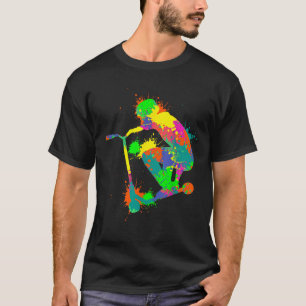Stunt Scooter Rider Boys Kids Youth T-Shirt