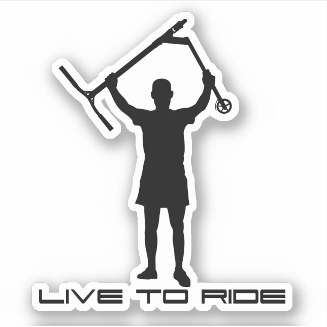 Stunt scooter rider. Live to ride (Front)