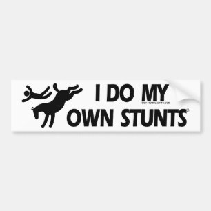 Stunts - Funny Bucking Horse Bumper Sticker