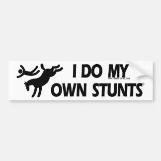 Stunts - Funny Bucking Horse Bumper Sticker