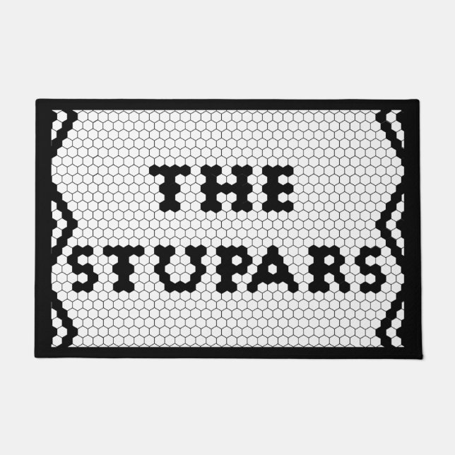 Stupar's Custom Last Name  Doormat (Front)