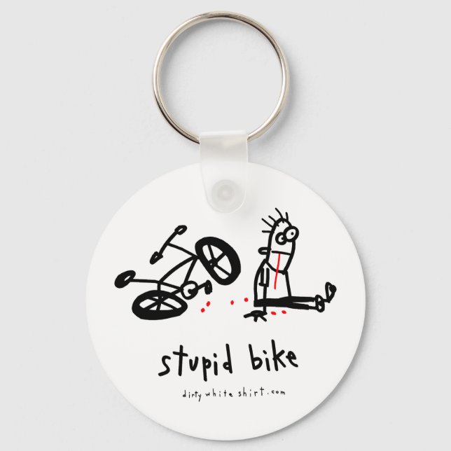 Stupid Bike Key Ring (Front)