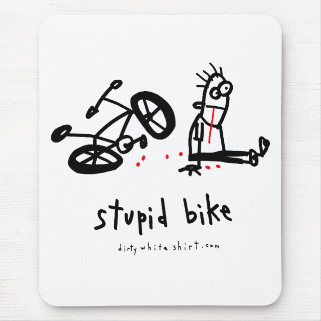 Stupid Bike Mouse Mat (Front)