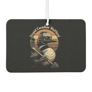 Stupid Canadian Wolf Bird Car Air Freshener