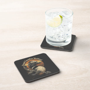 Stupid Canadian Wolf Bird Coaster