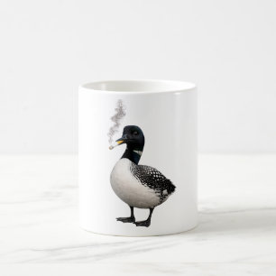 stupid Canadian wolf bird common loon Smoking meme Coffee Mug