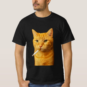 Stupid Cool Funny Cat Meme Smoking Cat cigarette T-Shirt