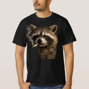 Stupid-cool funny racoon meme in vintage Y2K grun T-Shirt