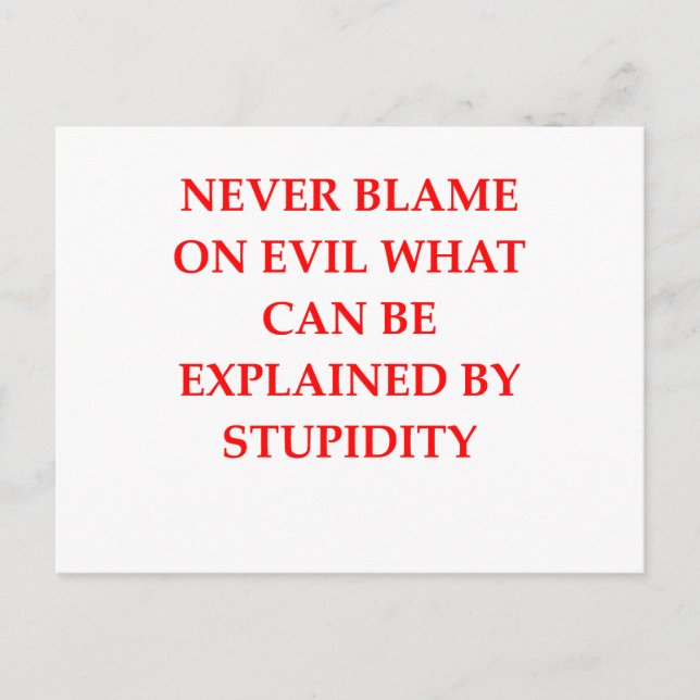 stupid evil postcard (Front)