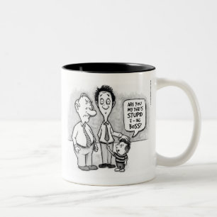 Stupid F-ing Boss Two-Tone Coffee Mug
