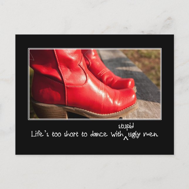 Stupid men are the problem not ugly ones postcard (Front)