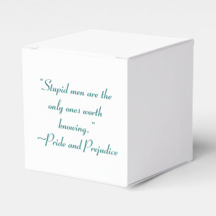 Stupid Men Worth Knowing Jane Austen Quote Favour Box