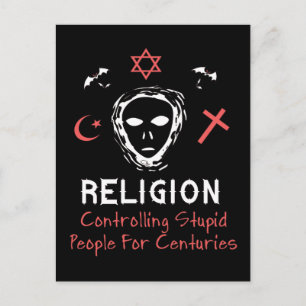 Stupid People Control Postcard
