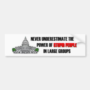 Stupid People in Washington DC Bumper Sticker