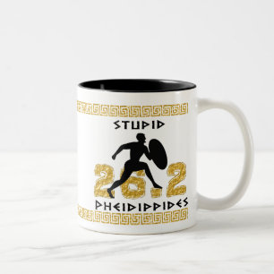 Stupid Pheidippides Two-Tone Coffee Mug