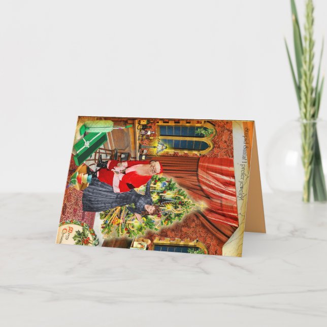  Stupid Santa! I prefer jewellery :/ Holiday Card (Front)