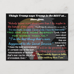 Stupid Things Donald Trump Said Postcards