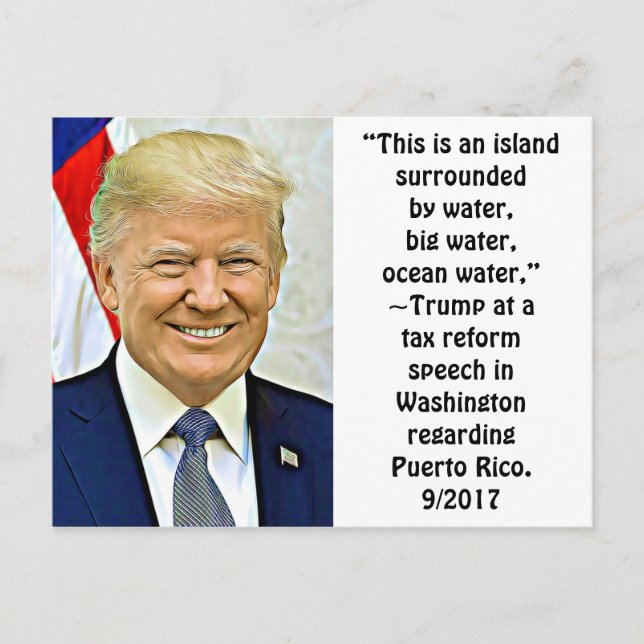 Stupid Things Trump Says, Postcard Keepsake (Front)
