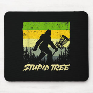 Stupid Tree Disc Golf Funny Frisbee Golf Mouse Mat