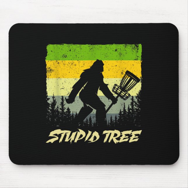 Stupid Tree Disc Golf Funny Frisbee Golf  Mouse Mat (Front)