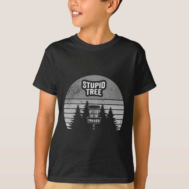 Stupid Tree Disc Golf Sket Forest Sunset  T-Shirt (Front)