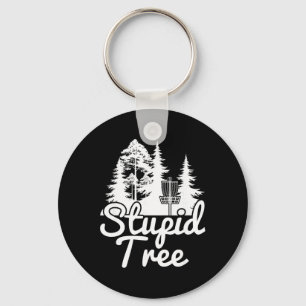 Stupid Tree Disc Golf Sports Game Funny Gift Key Ring