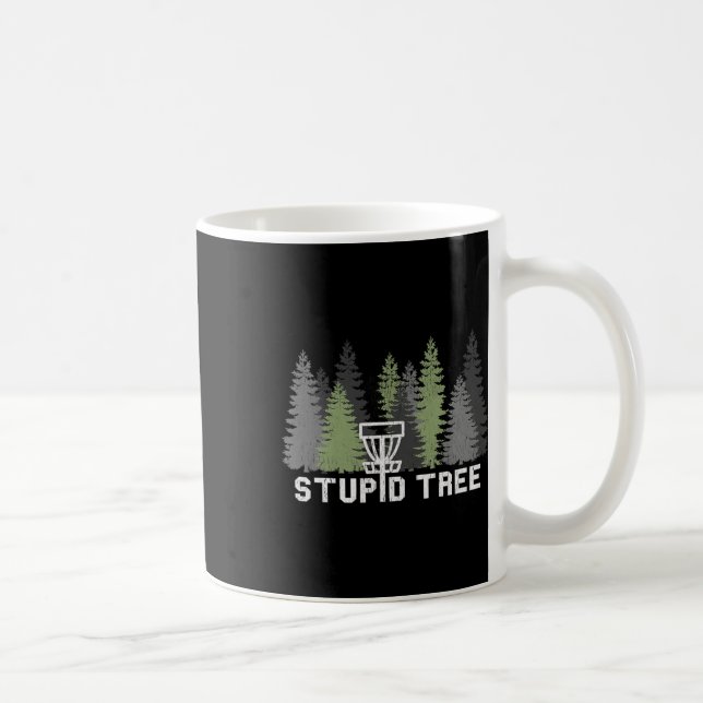 Stupid Tree Funny Disc Golf Frolf  Coffee Mug (Right)