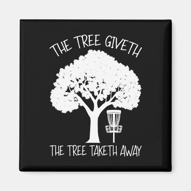 Stupid Tree Funny Disc Golf Frolf Disc Golf Sket T Magnet (Front)