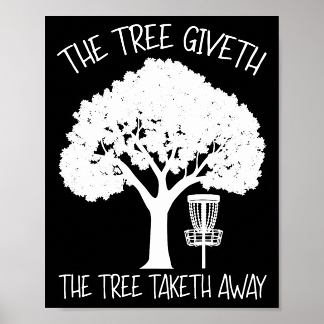 Stupid Tree Funny Disc Golf Frolf Disc Golf Sket T Poster (Front)