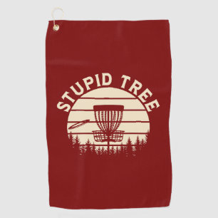Stupid Tree Funny Disc Golf Sports  Towel