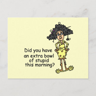 Stupidity Humour Postcard